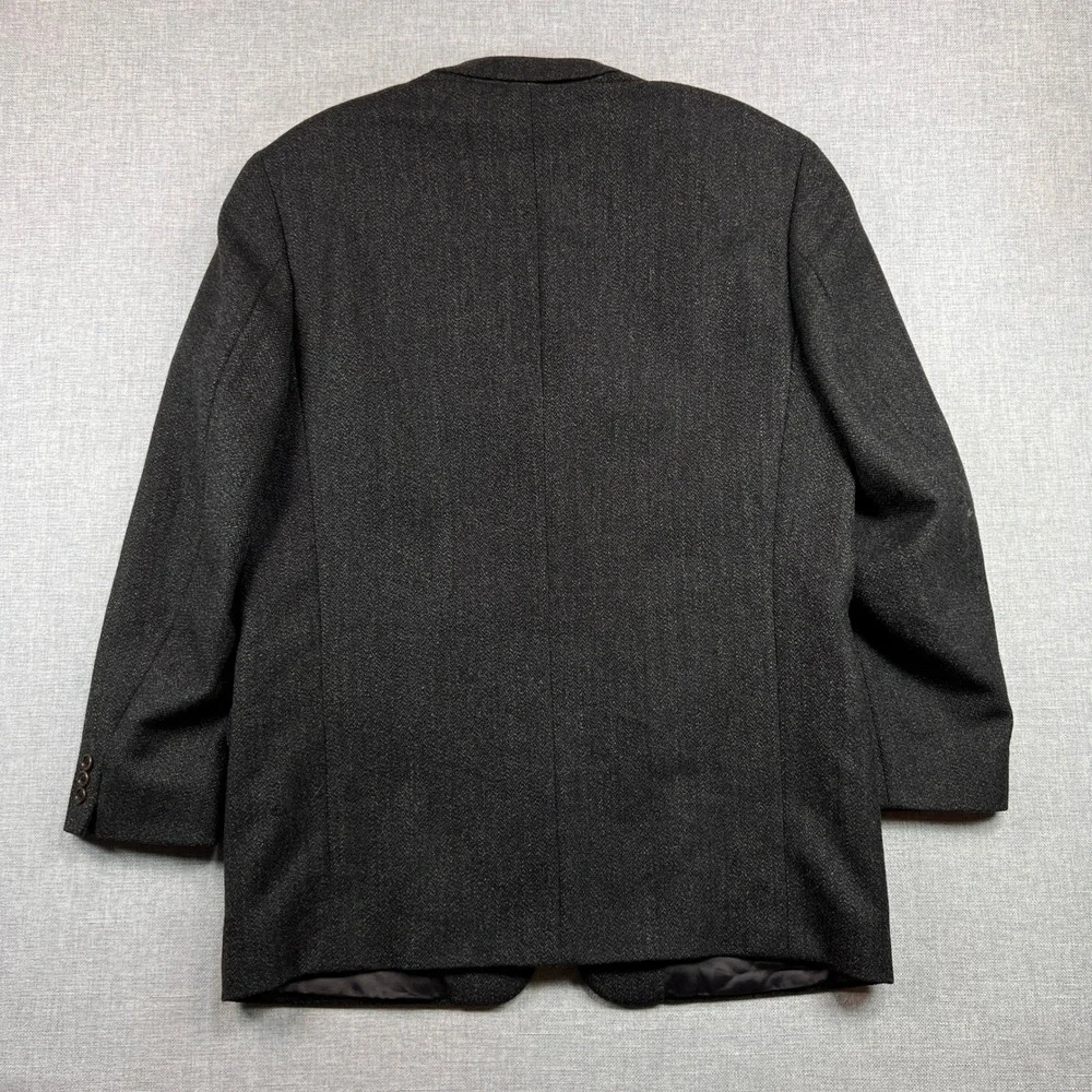 Pronto‎ Uomo Italian Wool Sport Coat Blazer Men 44L Charcoal Tweed Made in Italy